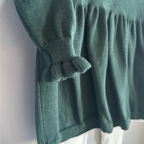 NWT Edgehill Collection Baby Girl Smocked Fairisle Mock Neck Holiday dress set - Picture 4 of 6